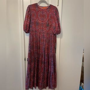 Oliphant Puff Sleeve Maxi, Monaco Rose